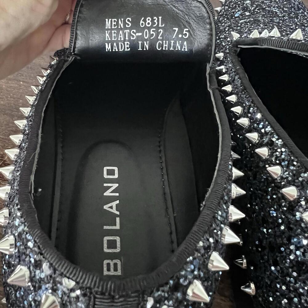 Bolano Men’s Dress Shoes Spikes/Sequins Sz 7.5 - Picture 3 of 3